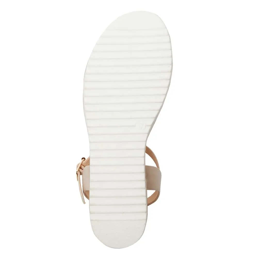 Verona Wedge in Nude Smooth