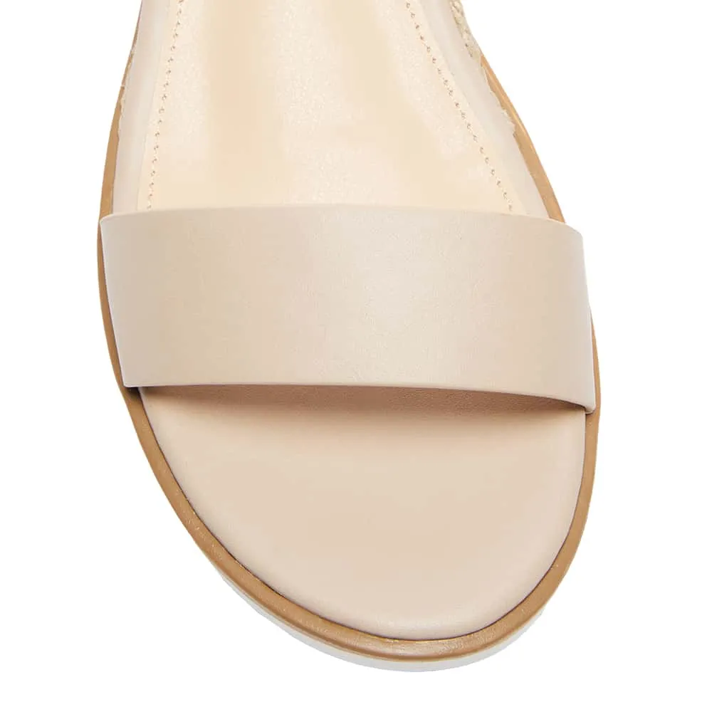 Verona Wedge in Nude Smooth