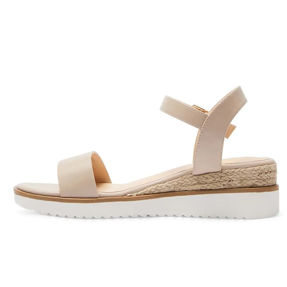 Verona Wedge in Nude Smooth