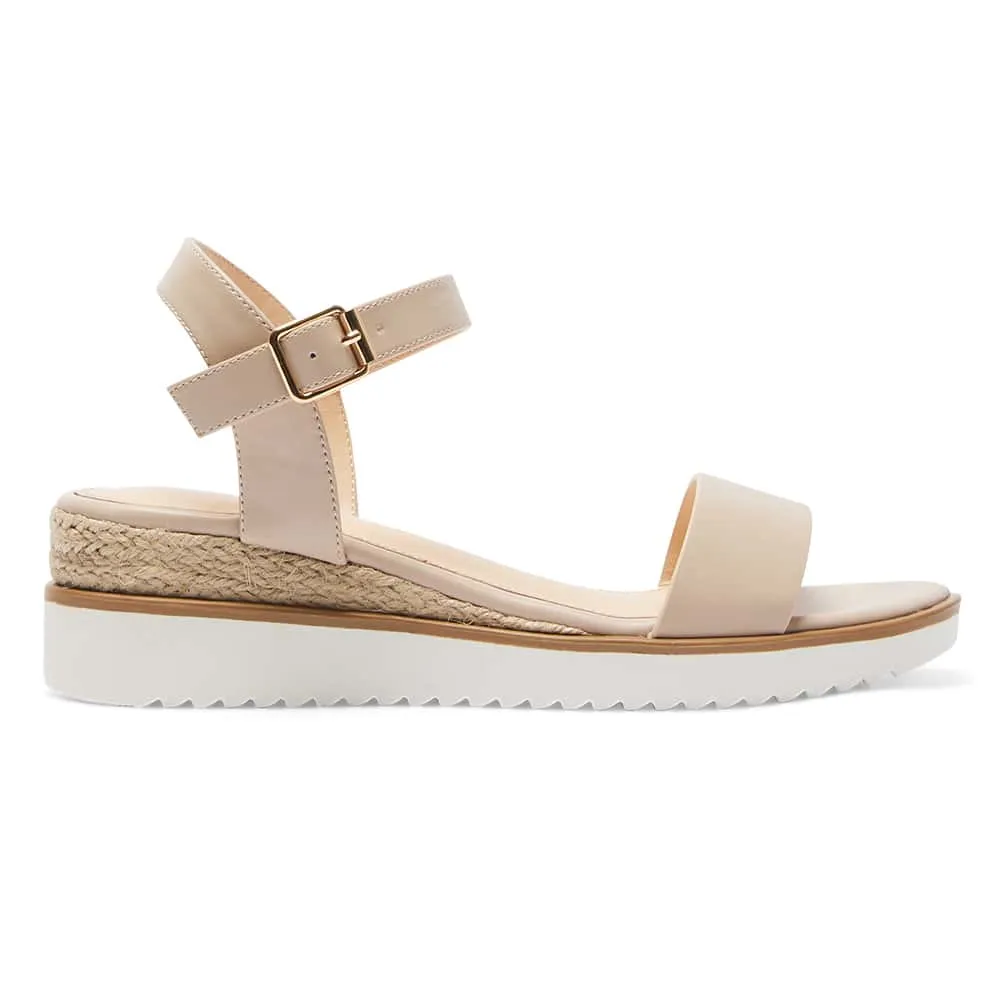 Verona Wedge in Nude Smooth