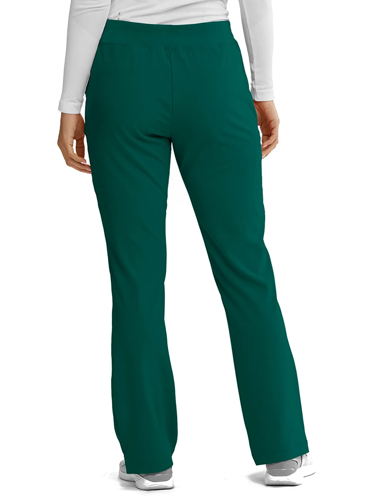 Women’s Shaped Leg Cargo Scrub Pants with Elastic Waistband
