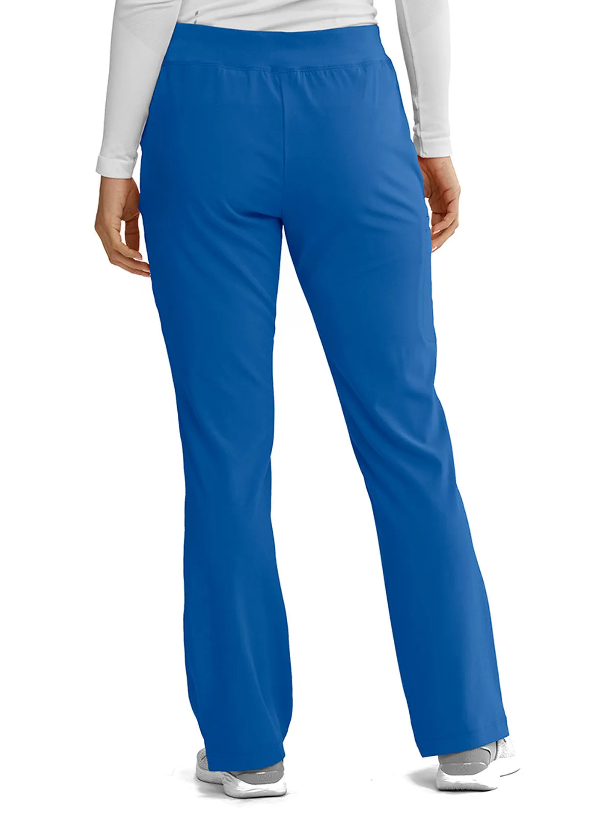 Women’s Shaped Leg Cargo Scrub Pants with Elastic Waistband