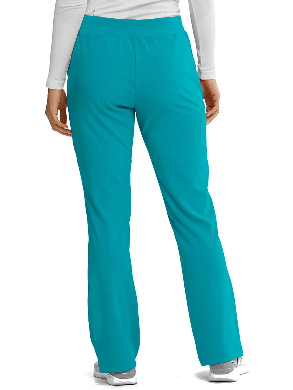 Women’s Shaped Leg Cargo Scrub Pants with Elastic Waistband