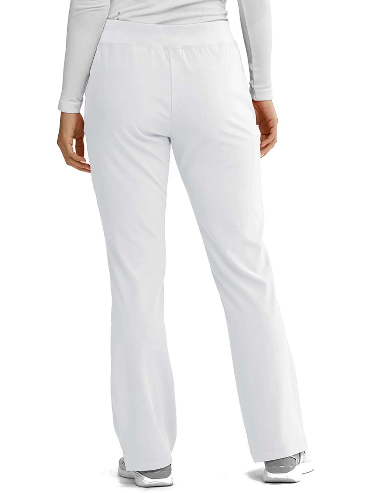 Women’s Shaped Leg Cargo Scrub Pants with Elastic Waistband