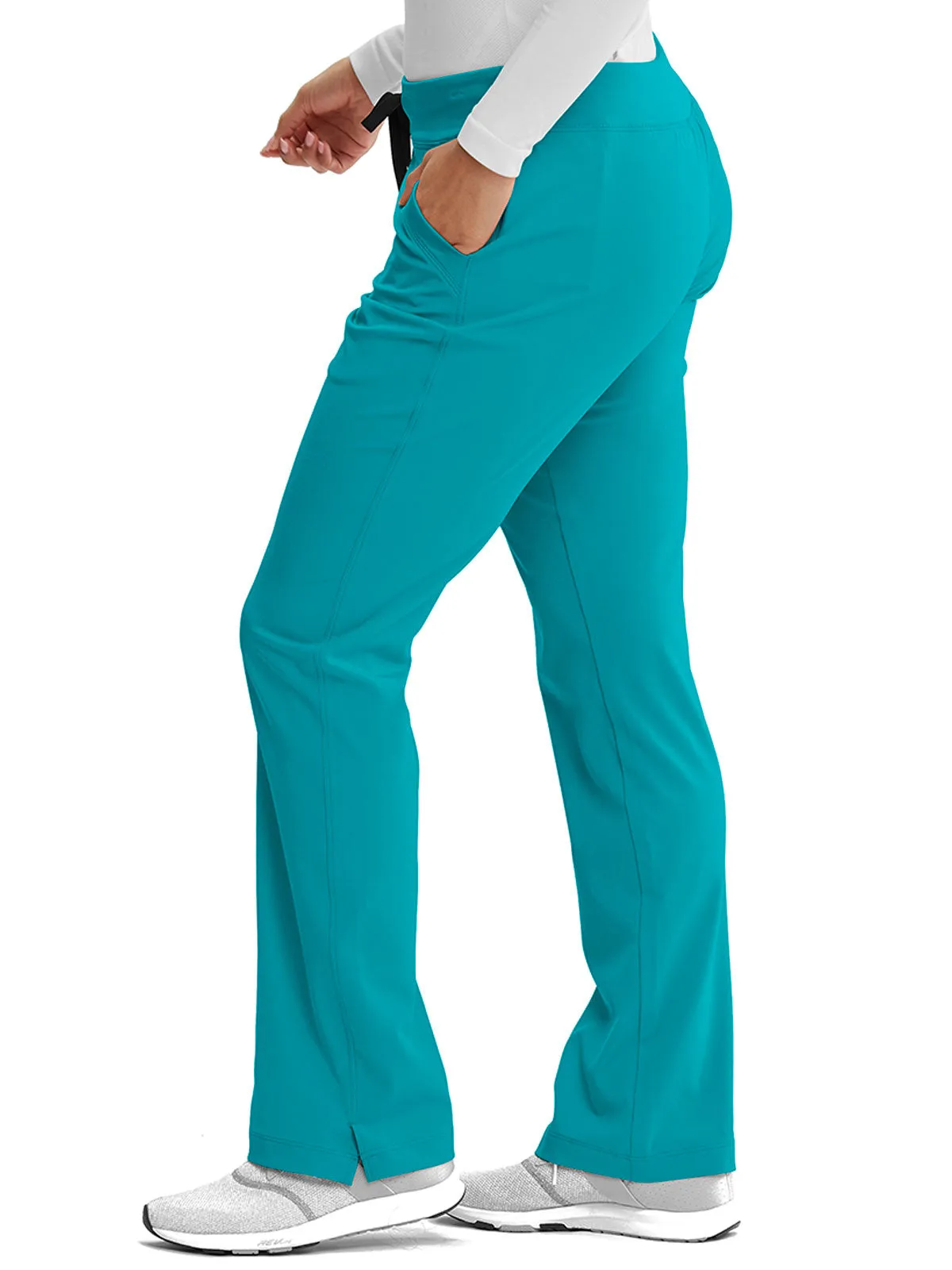 Women’s Shaped Leg Cargo Scrub Pants with Elastic Waistband