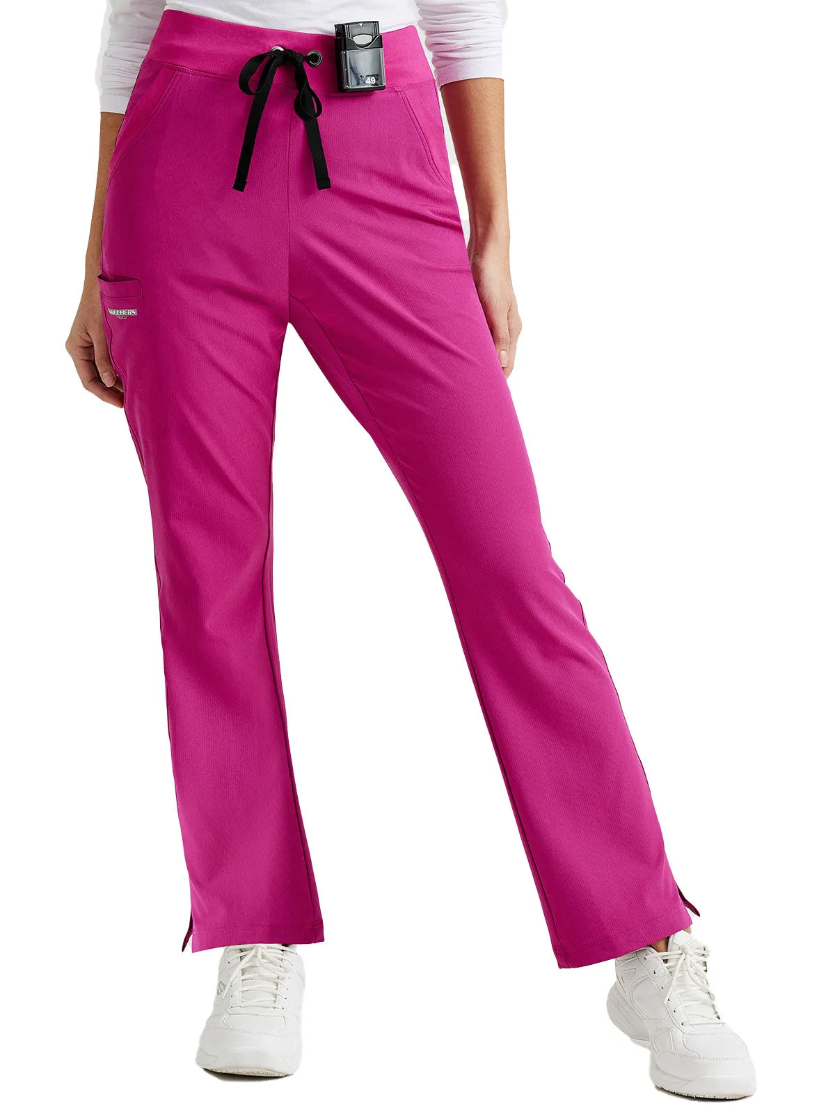 Women’s Shaped Leg Cargo Scrub Pants with Elastic Waistband