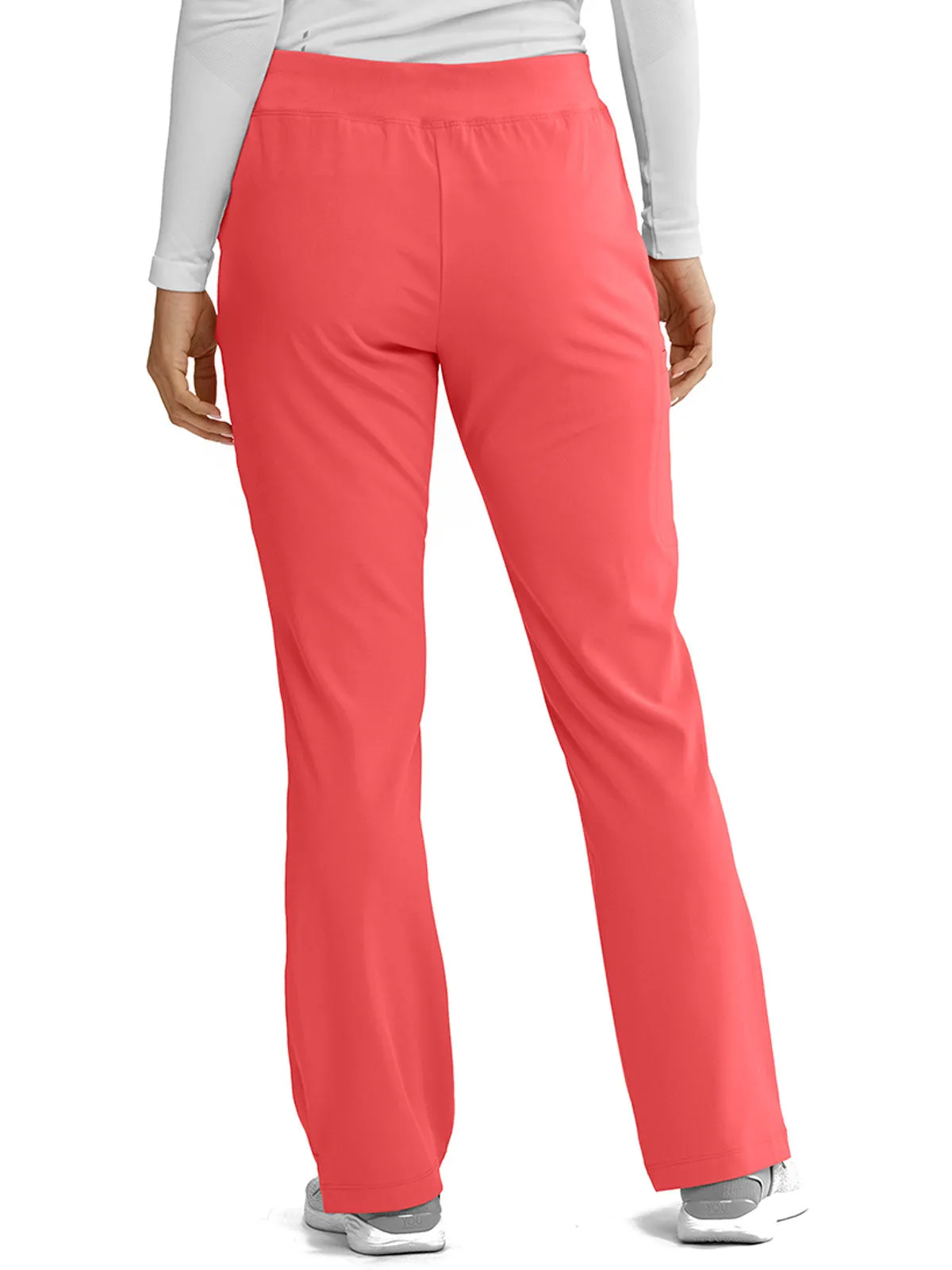 Women’s Shaped Leg Cargo Scrub Pants with Elastic Waistband