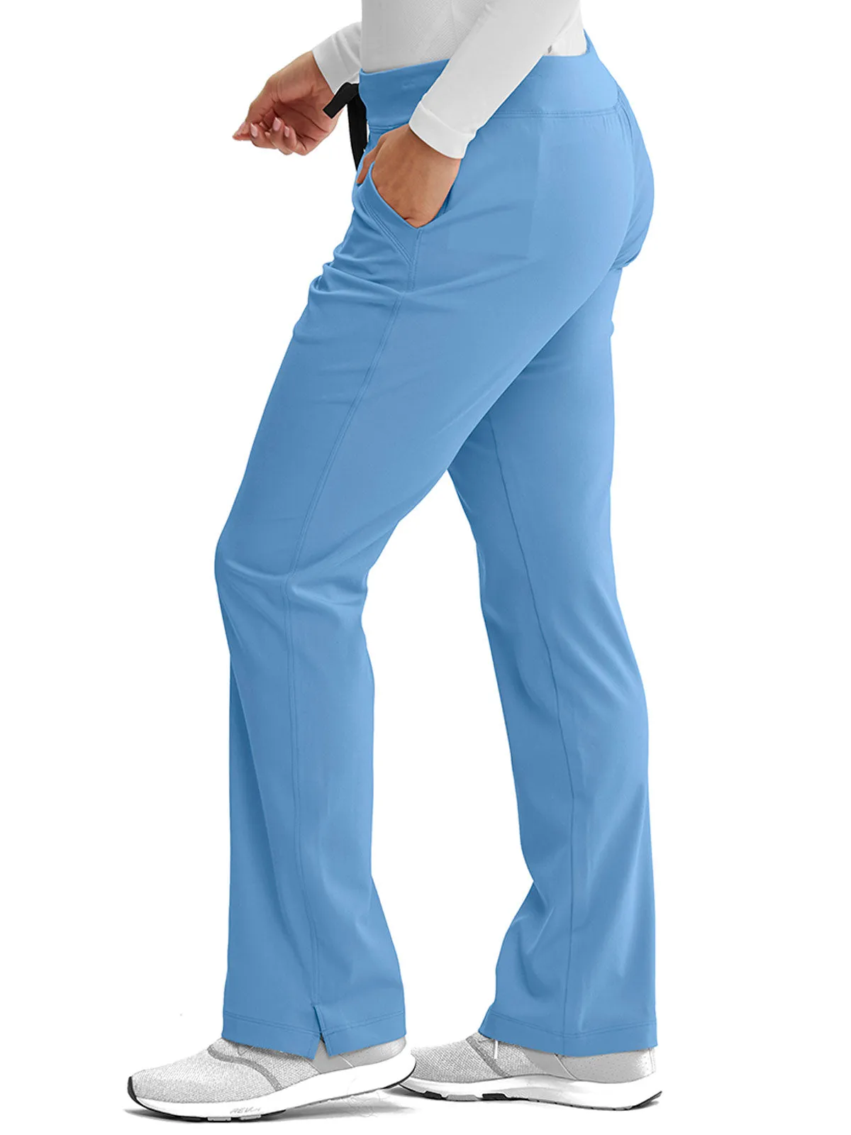 Women’s Shaped Leg Cargo Scrub Pants with Elastic Waistband