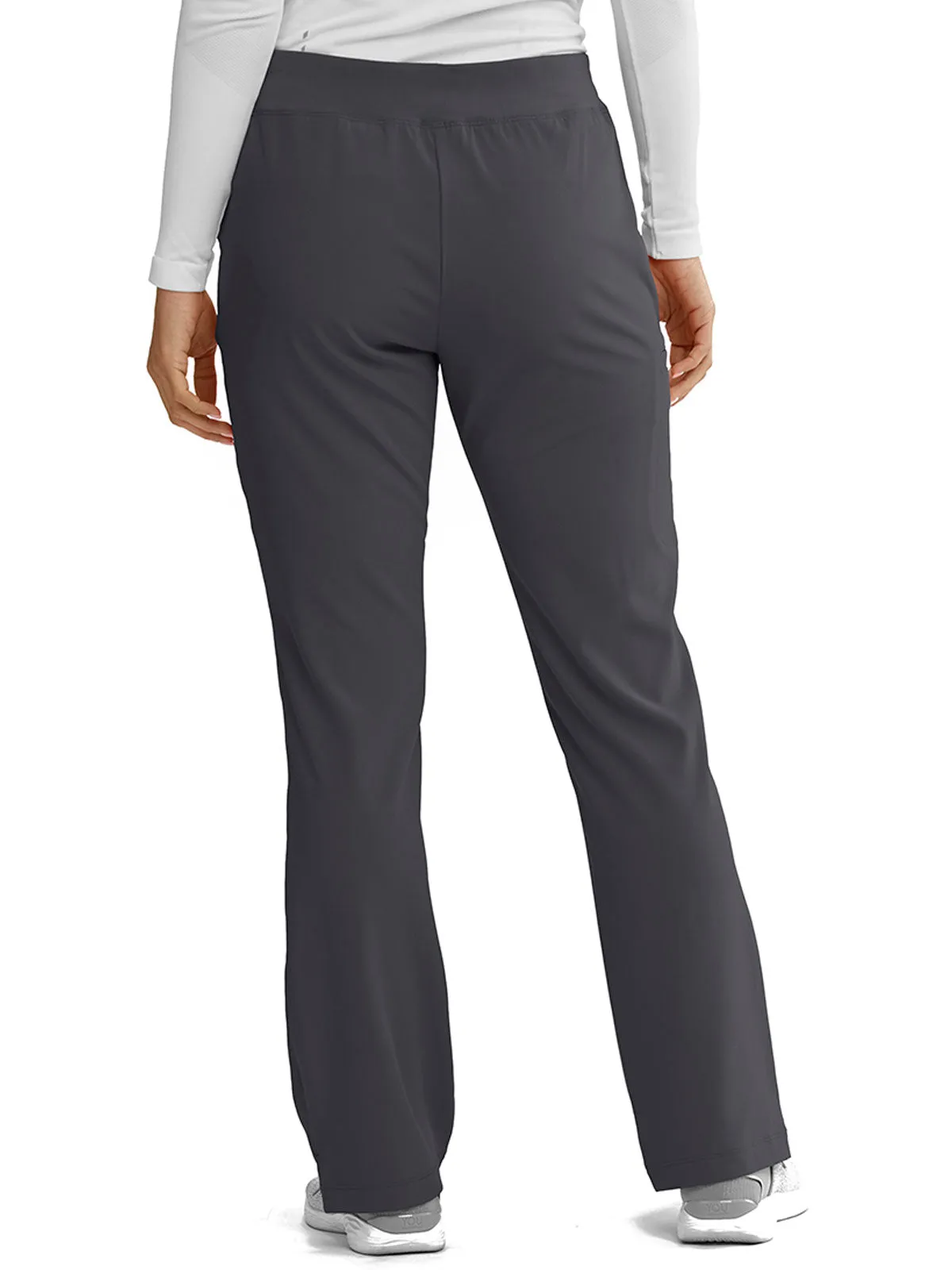 Women’s Shaped Leg Cargo Scrub Pants with Elastic Waistband