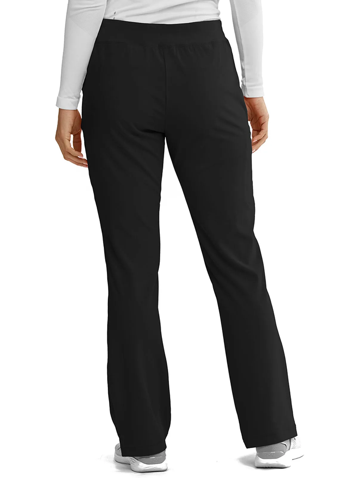 Women’s Shaped Leg Cargo Scrub Pants with Elastic Waistband
