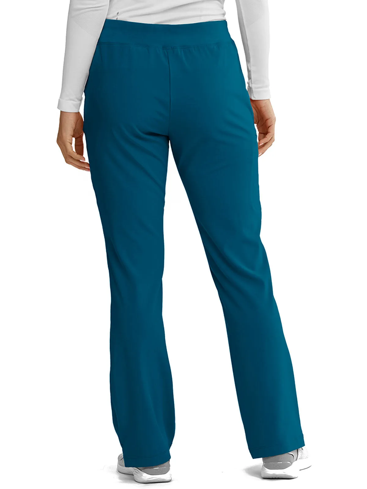 Women’s Shaped Leg Cargo Scrub Pants with Elastic Waistband
