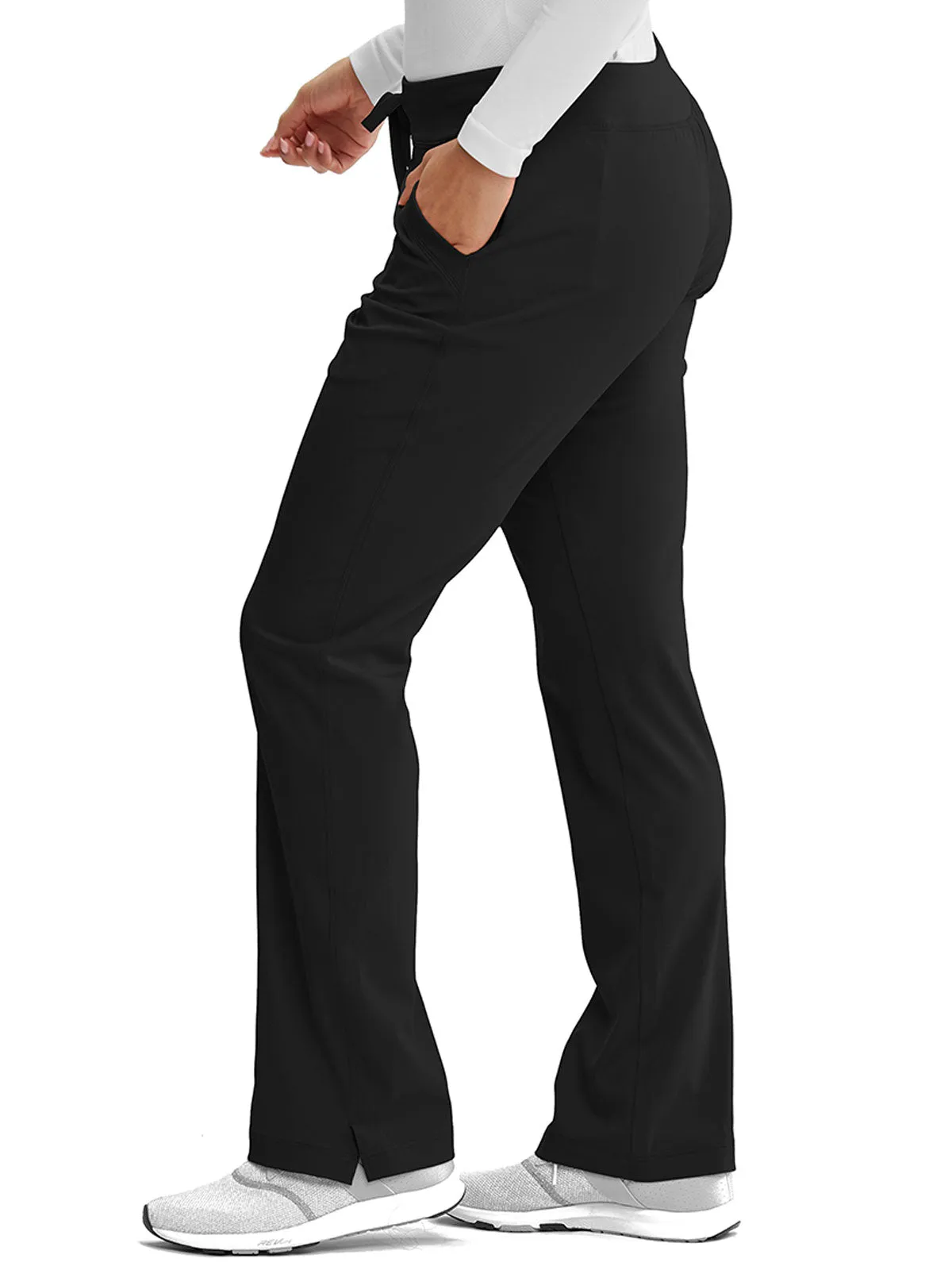 Women’s Shaped Leg Cargo Scrub Pants with Elastic Waistband