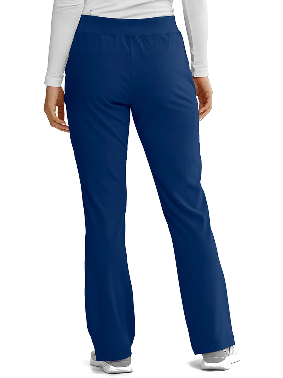 Women’s Shaped Leg Cargo Scrub Pants with Elastic Waistband