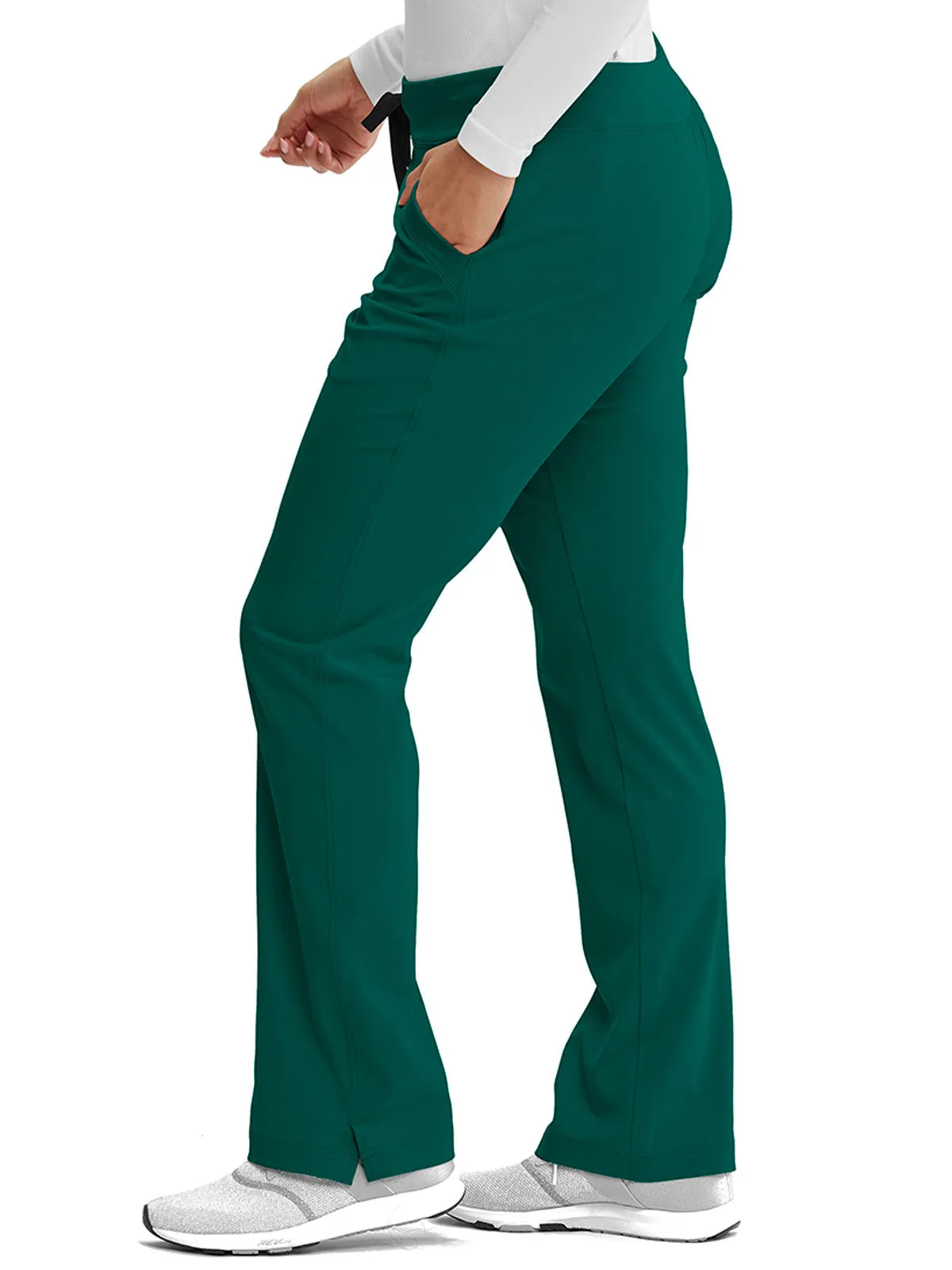 Women’s Shaped Leg Cargo Scrub Pants with Elastic Waistband