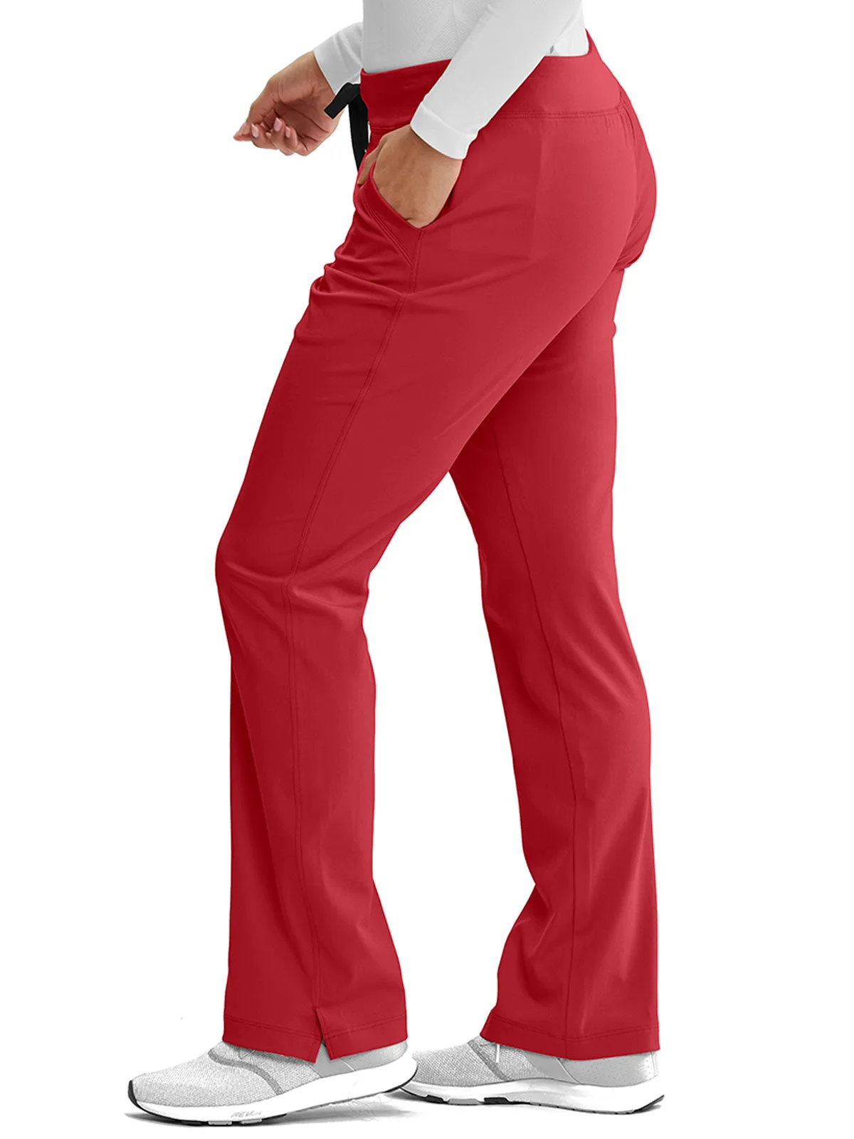 Women’s Shaped Leg Cargo Scrub Pants with Elastic Waistband