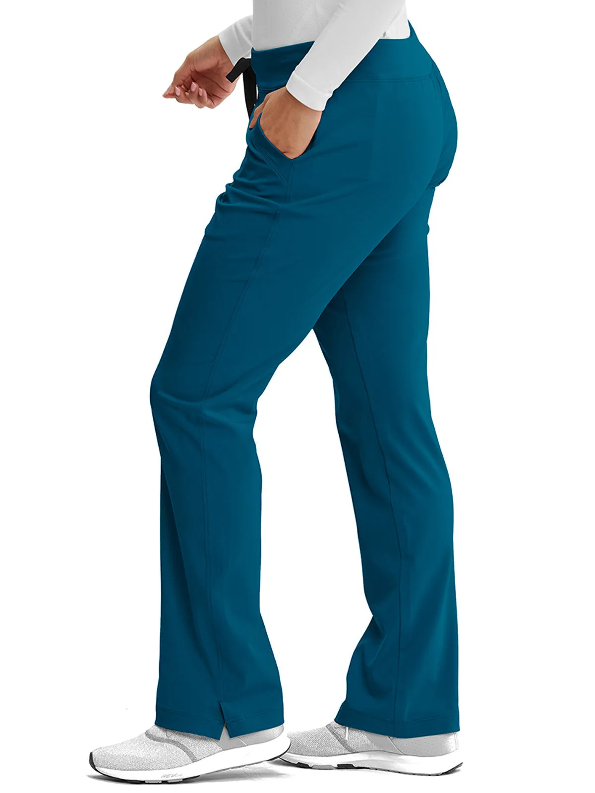 Women’s Shaped Leg Cargo Scrub Pants with Elastic Waistband