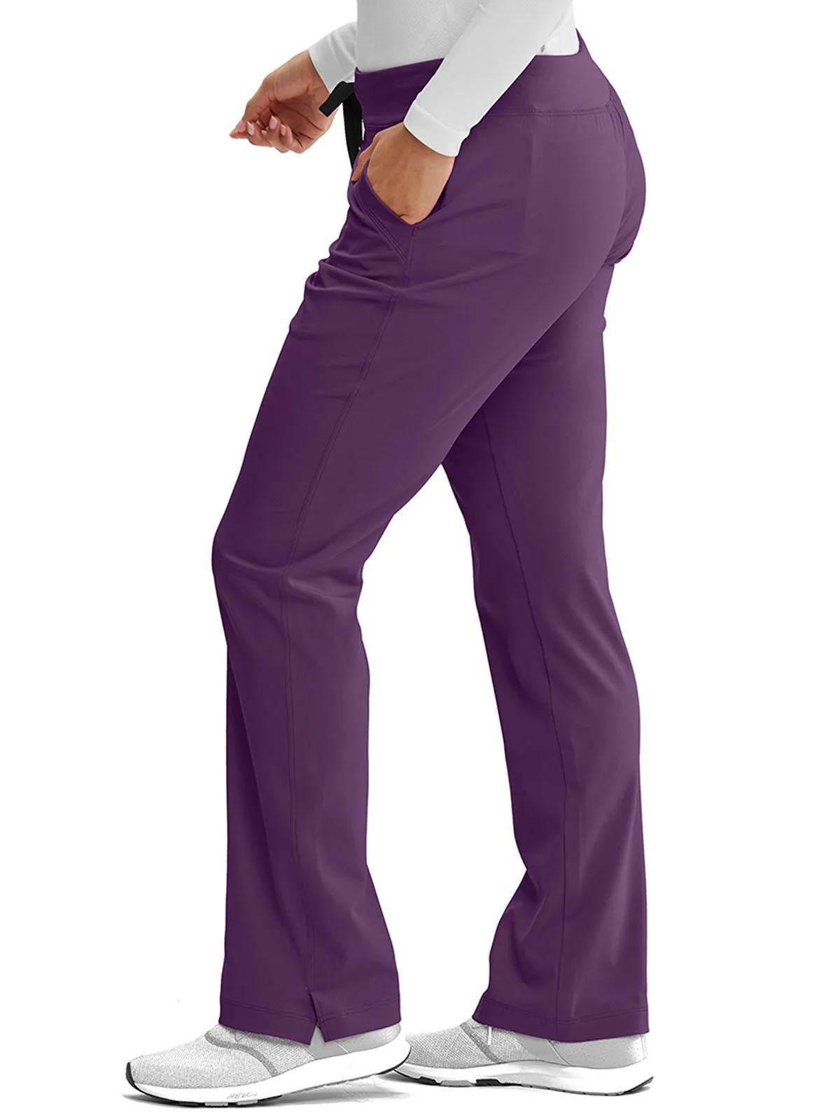 Women’s Shaped Leg Cargo Scrub Pants with Elastic Waistband