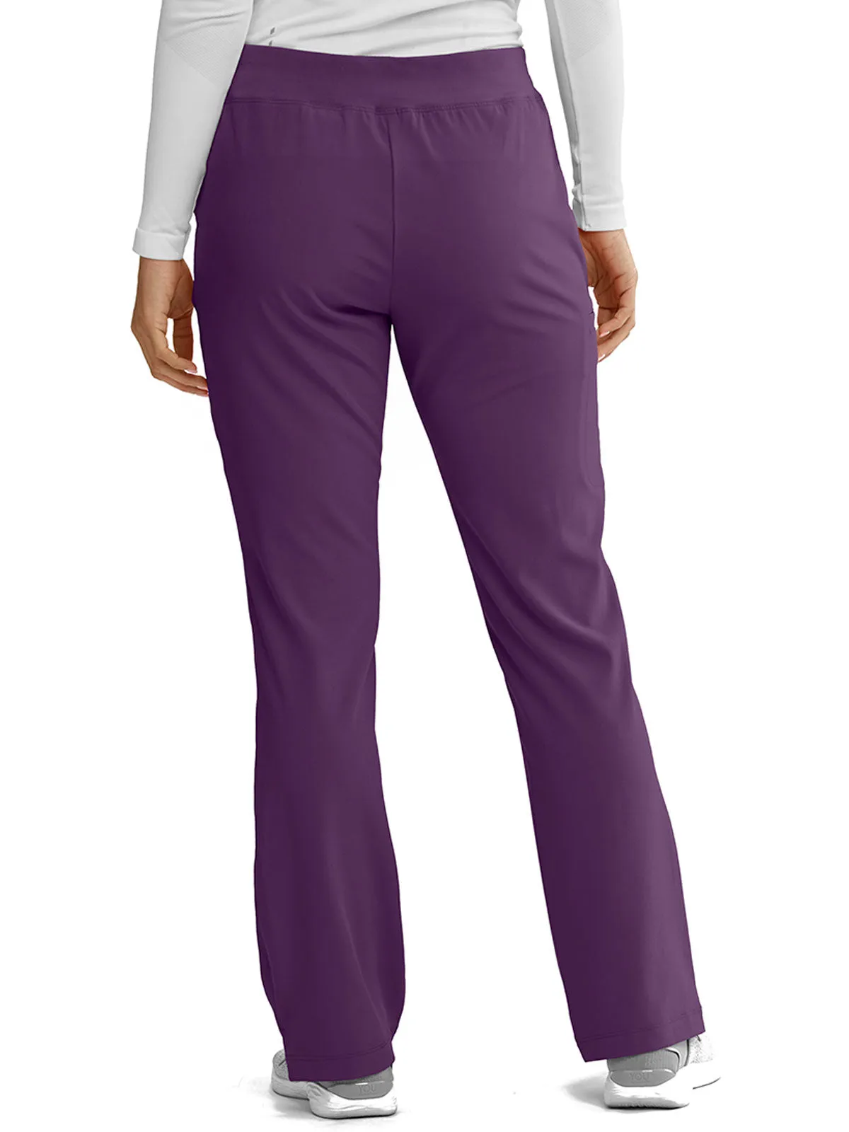 Women’s Shaped Leg Cargo Scrub Pants with Elastic Waistband