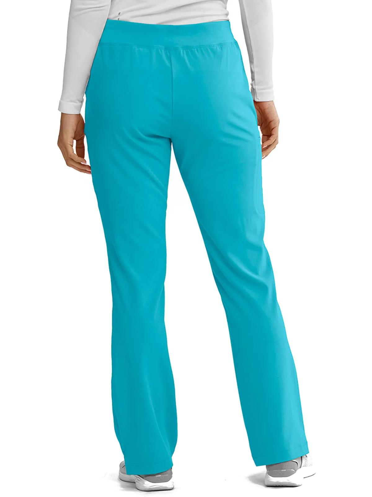 Women’s Shaped Leg Cargo Scrub Pants with Elastic Waistband